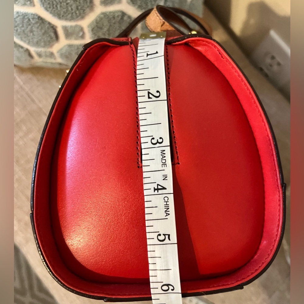 Lauren Ralph Lauren Red and Tan Satchel - Picture 13 of 14